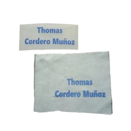 Etiquetas Termo adherible para Ropa 